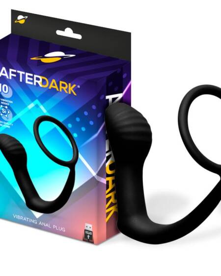 Carnelian Plug Anal con Vibración y Anillo para el Pene