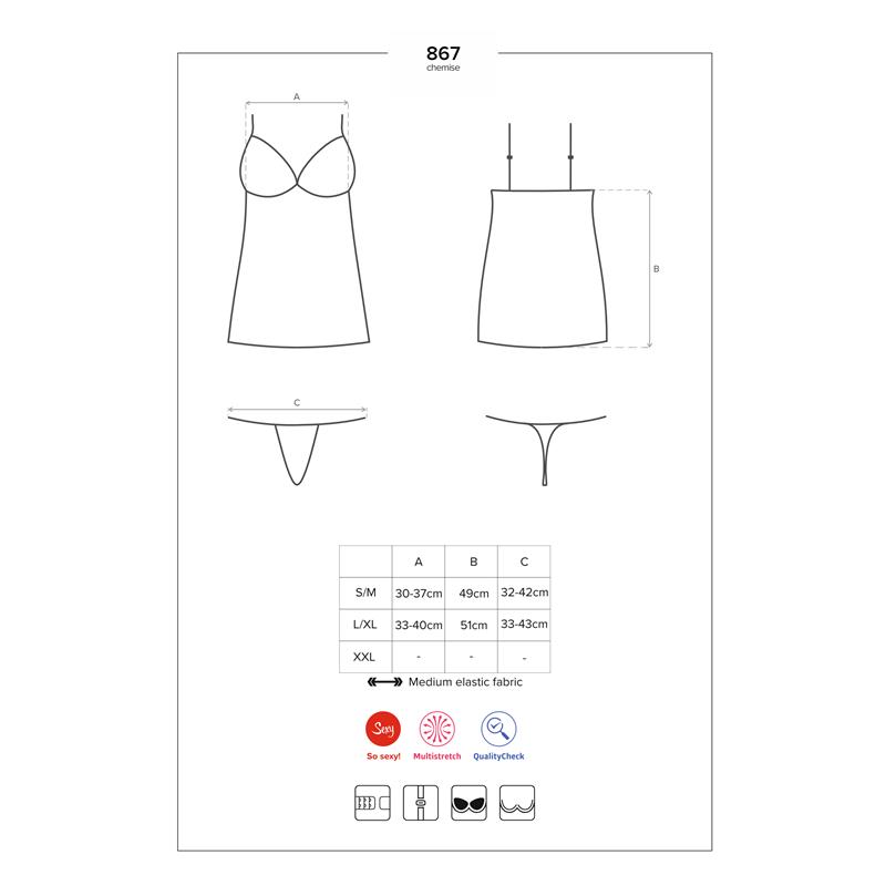 Chemise con Encaje Negro - Imagen 3