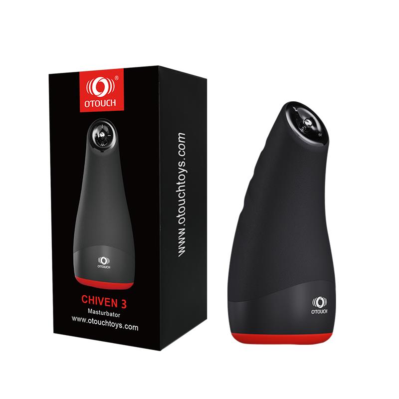 Chiven 3 Masturbador Masculino Efecto Calor Silicona Líquida Negro - Imagen 2