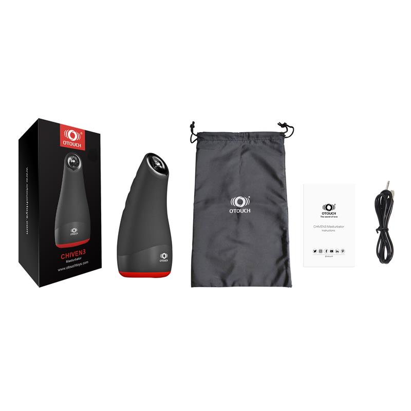 Chiven 3 Masturbador Masculino Efecto Calor Silicona Líquida Negro - Imagen 14