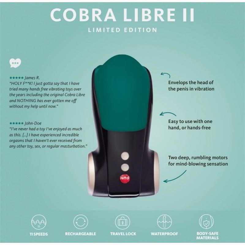 Cobra Libre II Estimulador para el Pene Black/Deep Sea Blue - Imagen 4