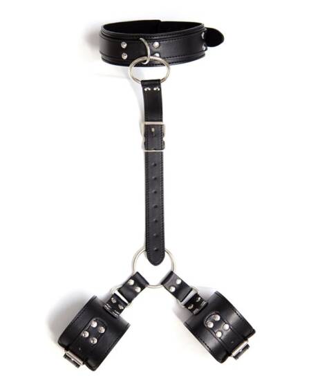 Collar con Restricciones Ajustable Negro