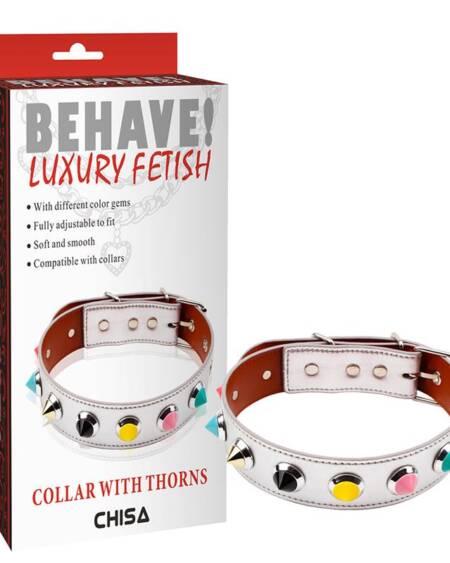 Collar con Tachuelas Blanco