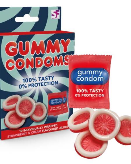 Condones de Gominola Fresa y Crema