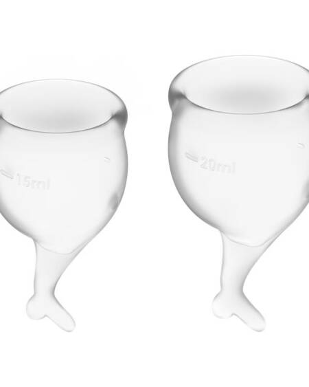 Copas Menstruales Feel Secure Transparent Pack de 2