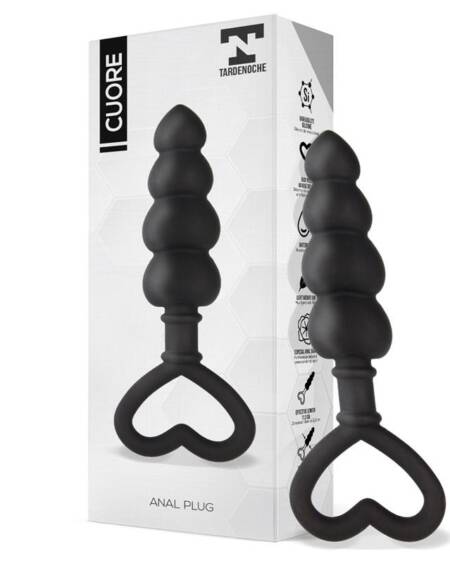 Cuore Plug Anal Silicona Negro