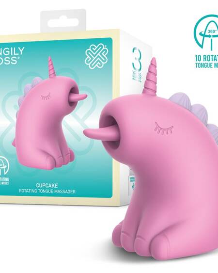 Cupcake Estimulador con Lengua Rotadora 360º