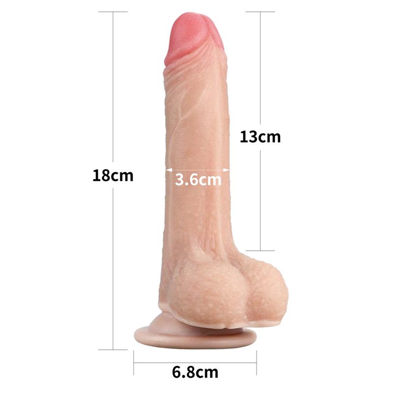 Dildo con Piel Retractil 7 Natural - Imagen 6
