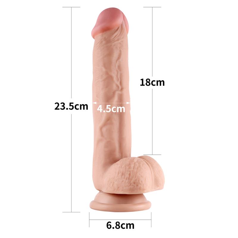 Dildo con Piel Retractil 9 Natural - Imagen 8