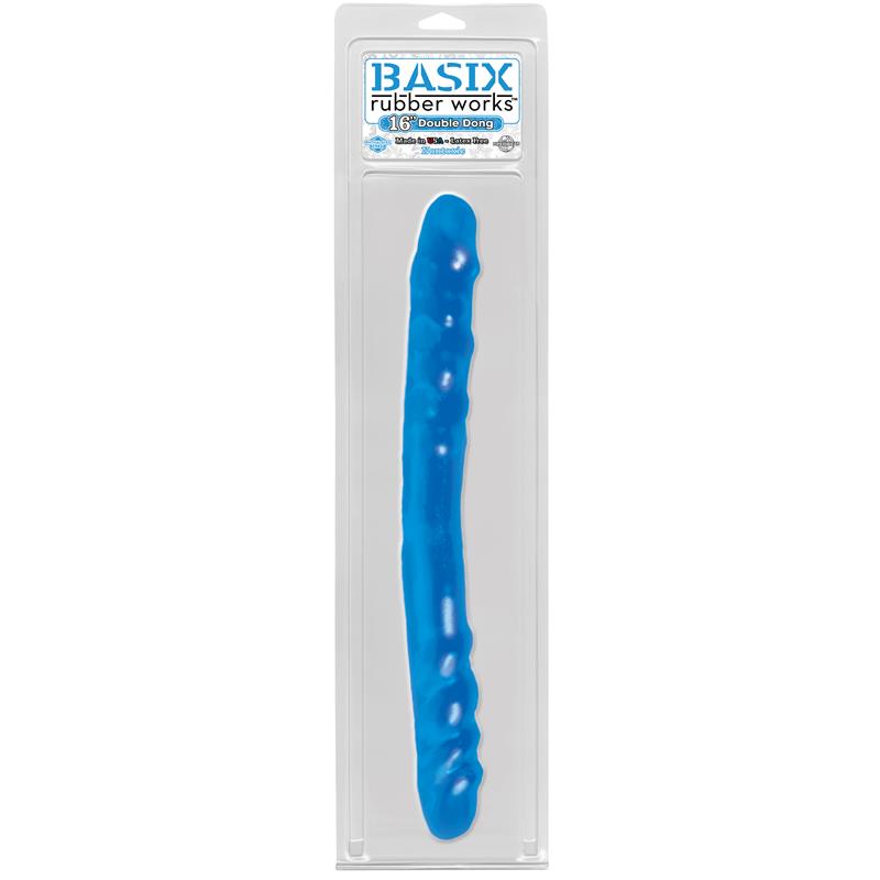 Dildo Doble 40,6 cm Azul - Imagen 2