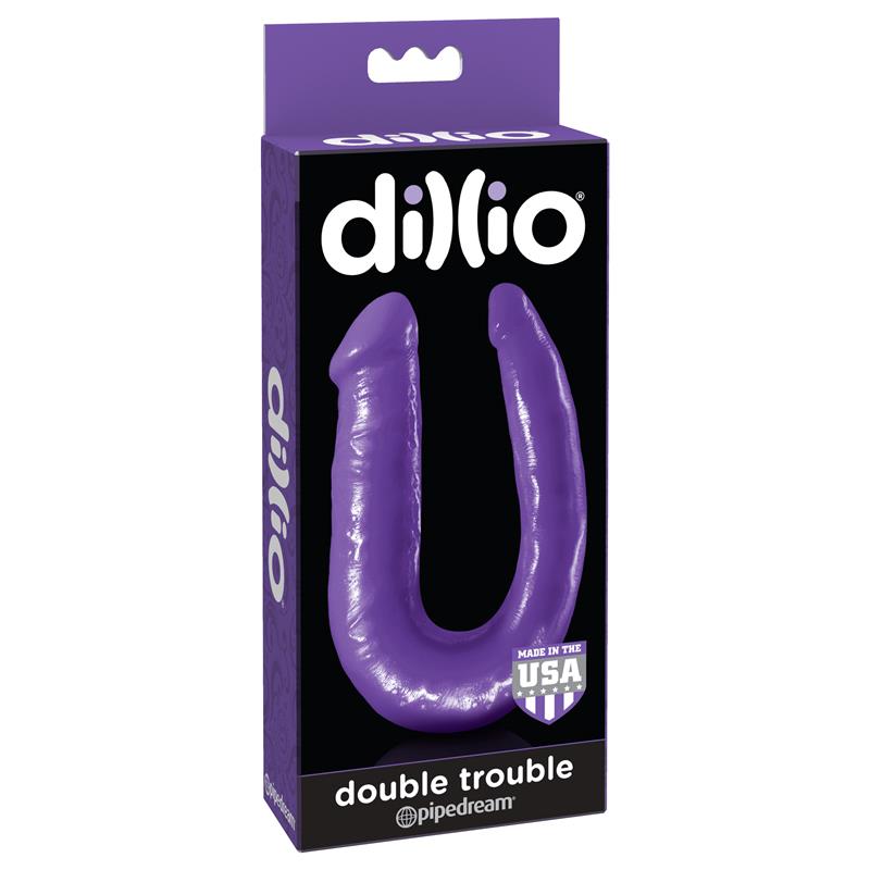 Dildo Doble Double Trouble Púrpura - Imagen 2