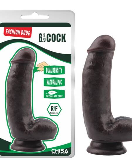 Dildo Dual Density Fashion Dude 17.2 x 4.1 cm Marron