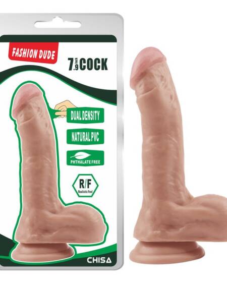 Dildo Dual Density Fashion Dude 20.5 x 4.5 cm Natural