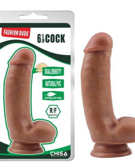 Dildo Dual Density Fashion Dude 6.9 Bronceado