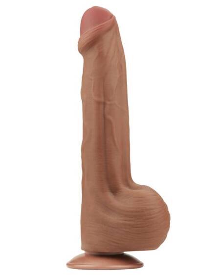 Dildo Dual Density Piel Desizante Retractil 11.5