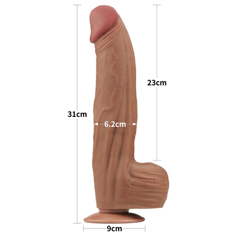 Dildo Dual Density Piel Deslizante Retractil 12 - Imagen 12