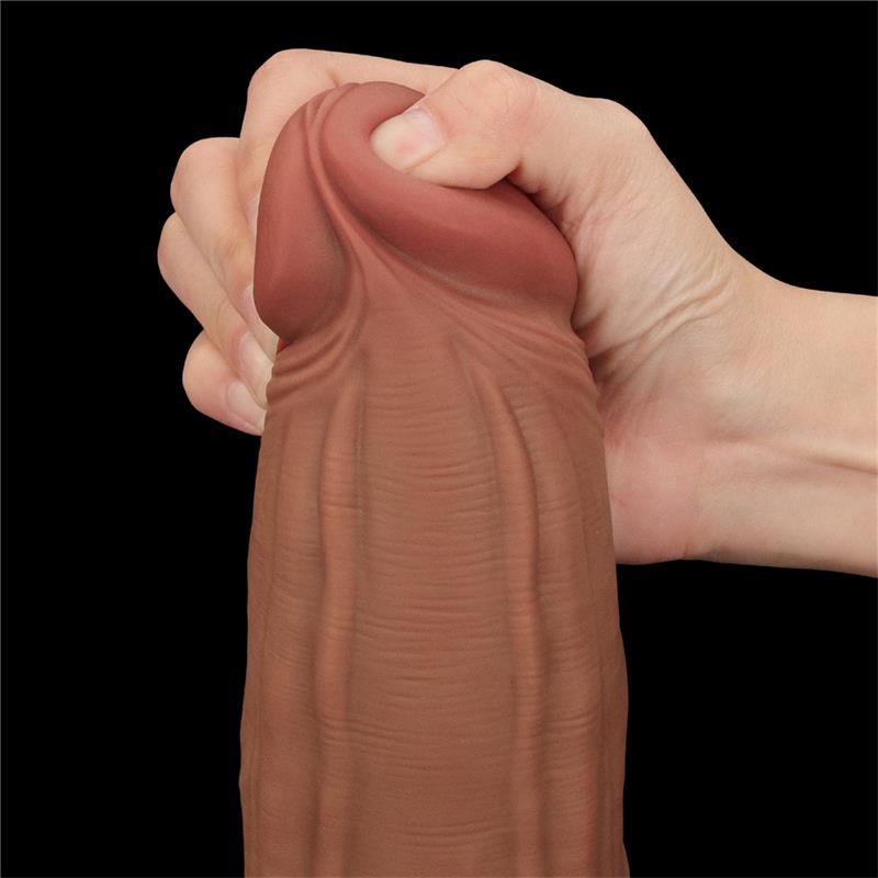 Dildo Dual Density Piel Deslizante Retractil 12 - Imagen 5