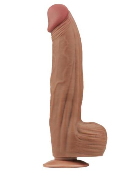 Dildo Dual Density Piel Deslizante Retractil 12