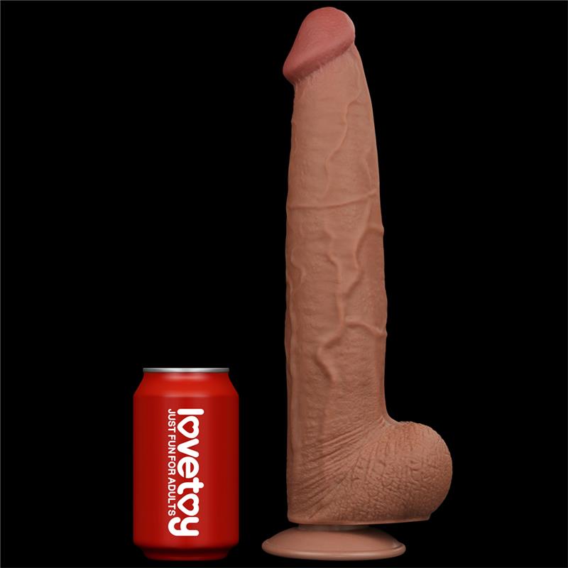 Dildo Dual Density Piel Deslizante Retractil 13.5 - Imagen 9