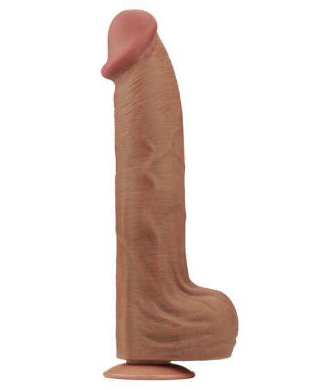 Dildo Dual Density Piel Deslizante Retractil 14