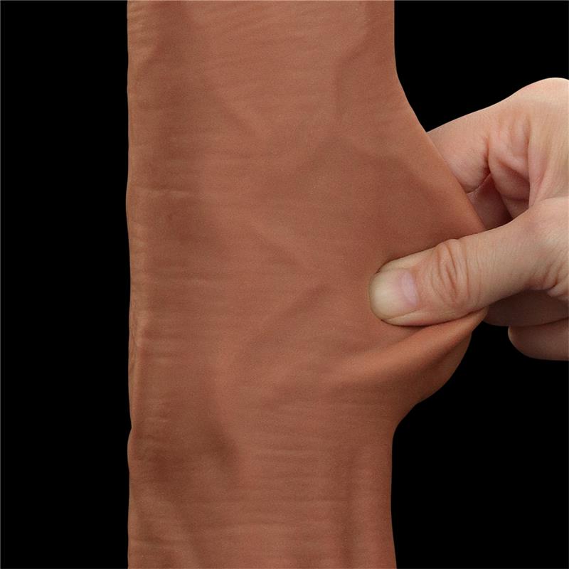 Dildo Dual Density Piel Deslizante Retractil 14 - Imagen 9