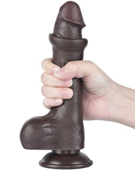 Dildo Dual Layer Piel Deslizante Retractil 8