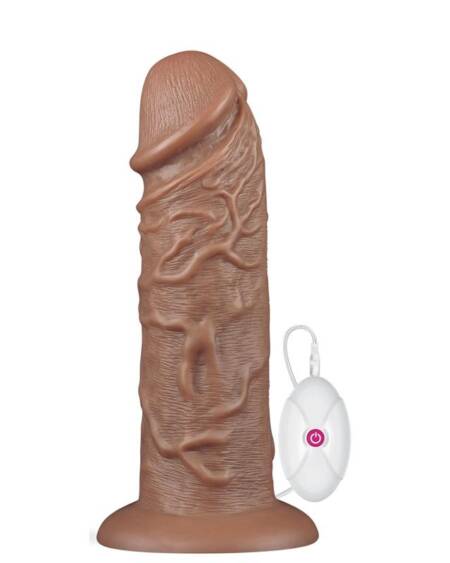Dildo King 10.5 con Vibración Chubby Marrón