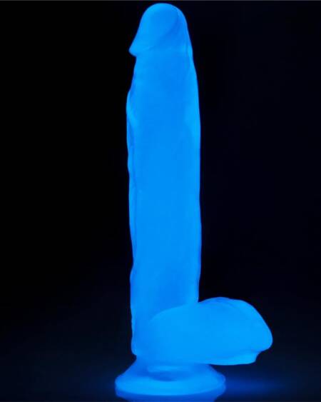 Dildo Lumino 10 Luz Azul