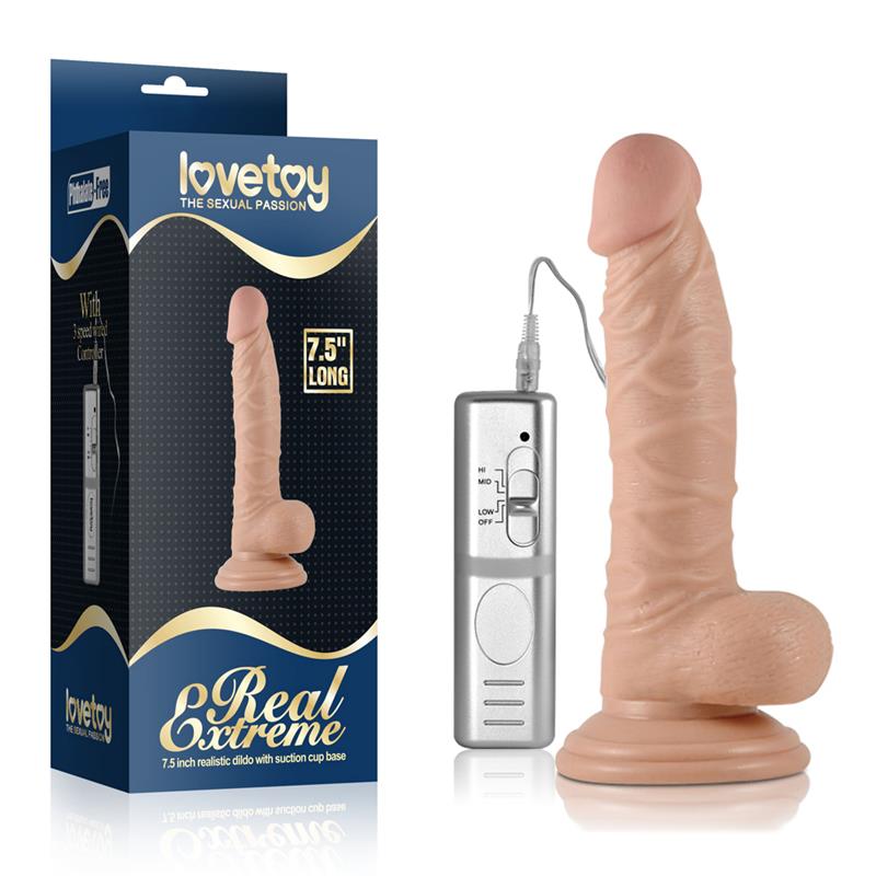 Dildo Real Extreme con Vibración 7.5 Natural - Imagen 5