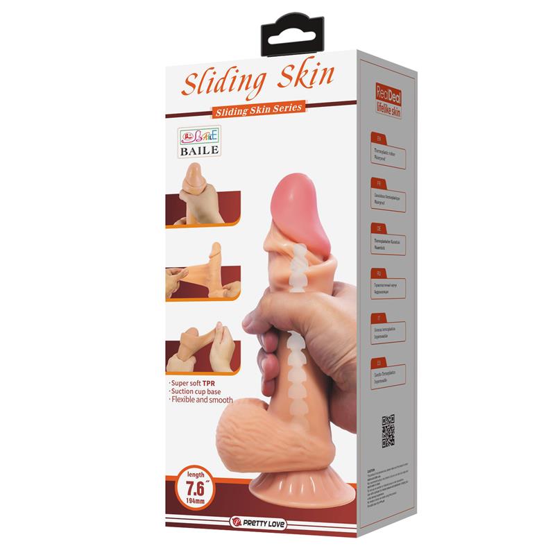 Dildo Realista con Piel Deslizante Retractil 19.4 cm - Imagen 10