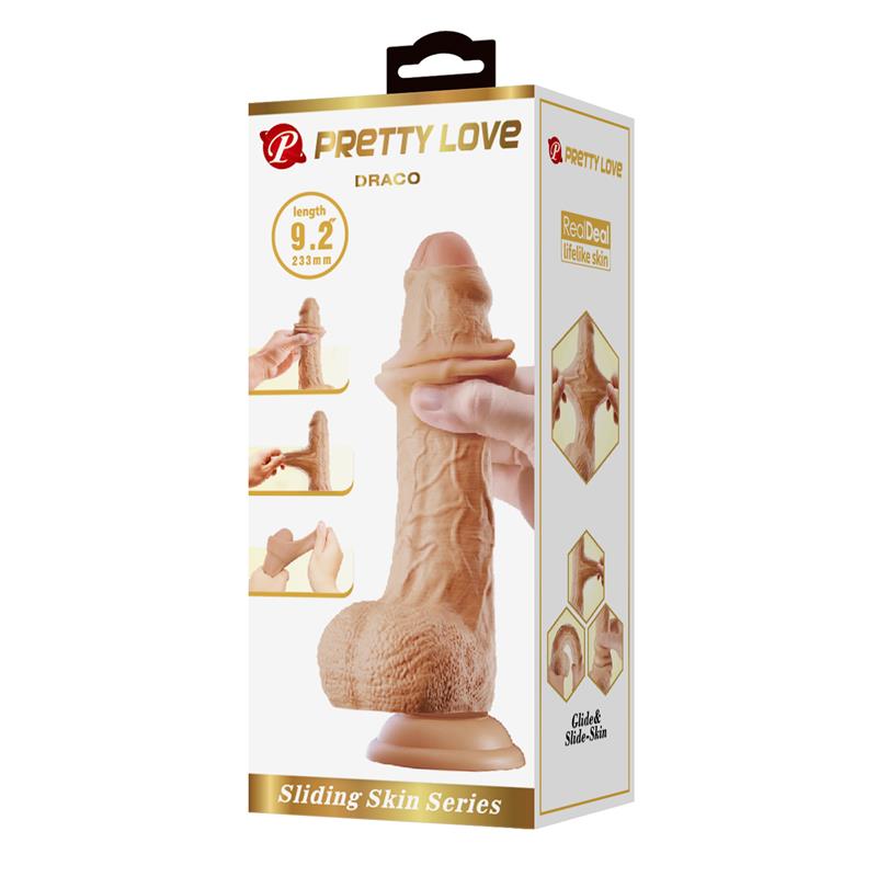 Dildo Realista con Piel Deslizante Retractil 23.3 cm - Imagen 6