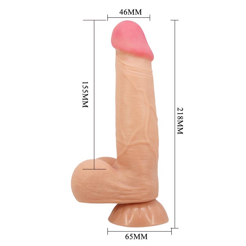 Dildo Realista Doble Densidad Piel Deslizante Retractil - Imagen 9