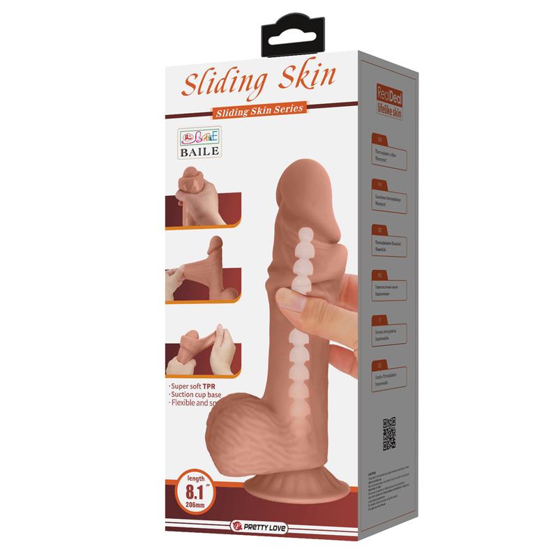 Dildo Realista Piel Deslizante Retractil 20.6 cm - Imagen 9