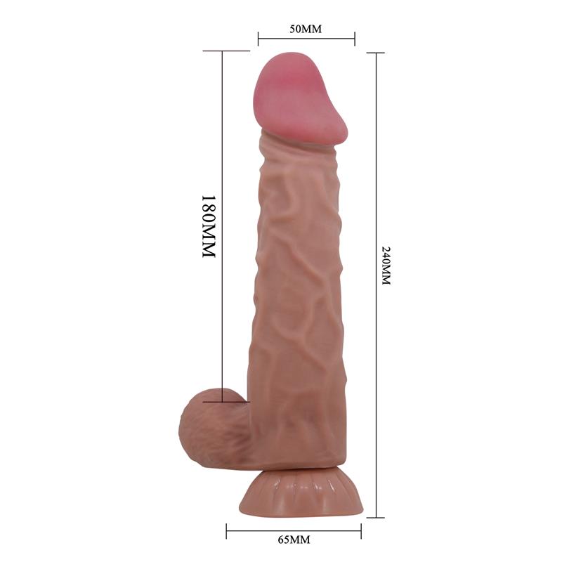 Dildo Realista Piel Deslizante Retractil 24 cm - Imagen 9