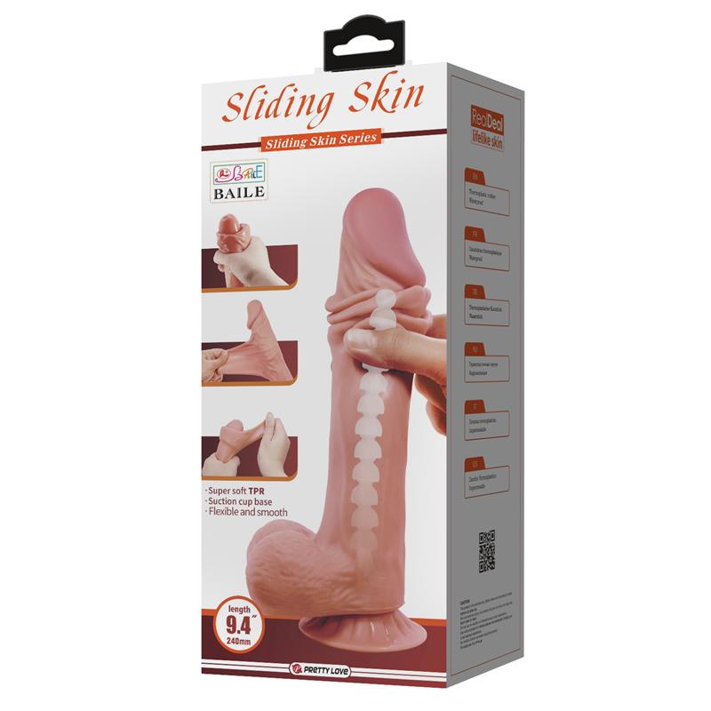 Dildo Realista Piel Deslizante Retractil 24 cm - Imagen 10