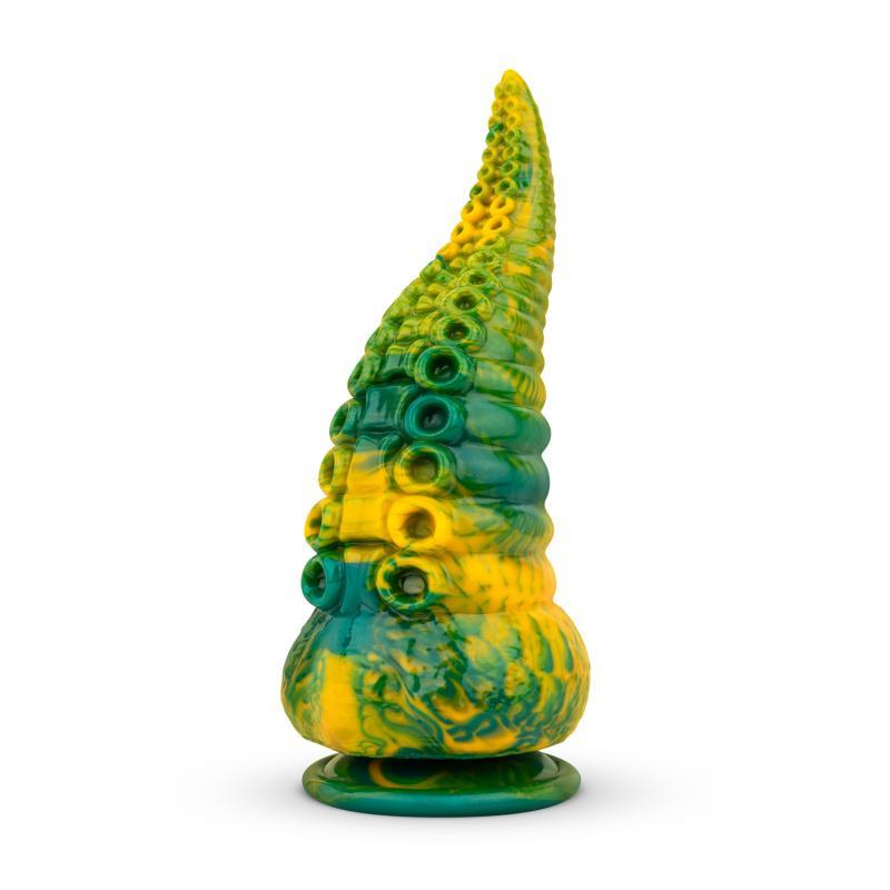 Dildo Tentacle Delight Verde y Amarillo 22.4 cm - 8.8 - Imagen 2