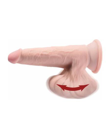 Dildo Triple Densidad Testiculos Oscilantes 8