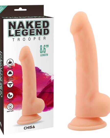 Dildo Trooper 8 Silicona Líquida Natural