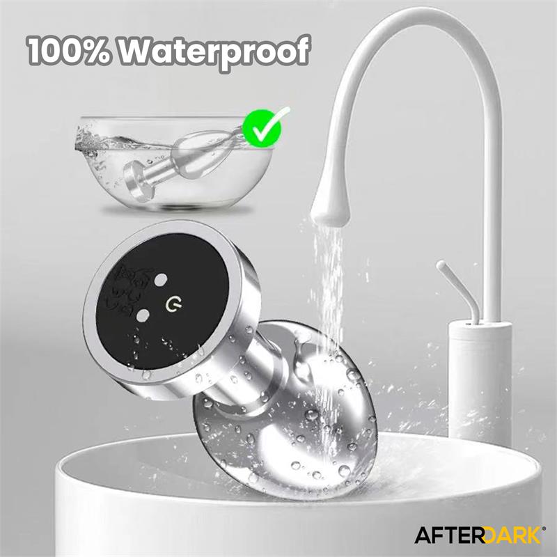 Dimpor Plug Anal Cromado con Vibración USB Magnético Talla L - Imagen 10