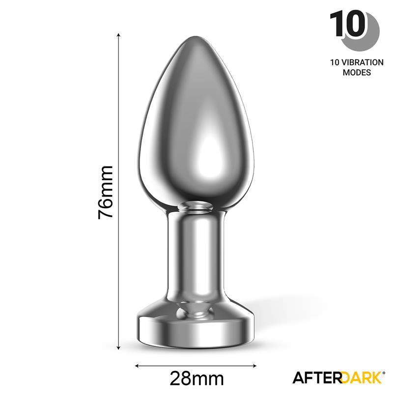 Dimpor Plug Anal Cromado con Vibración USB Magnético Talla S - Imagen 11
