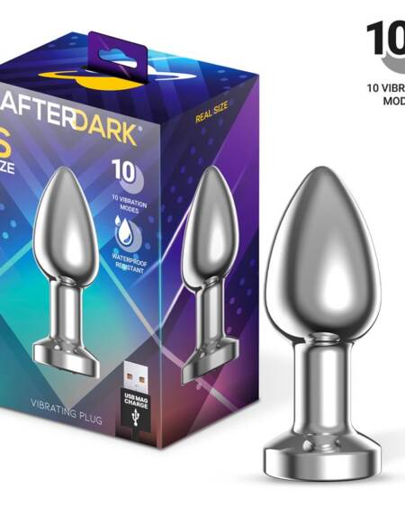 Dimpor Plug Anal Cromado con Vibración USB Magnético Talla S
