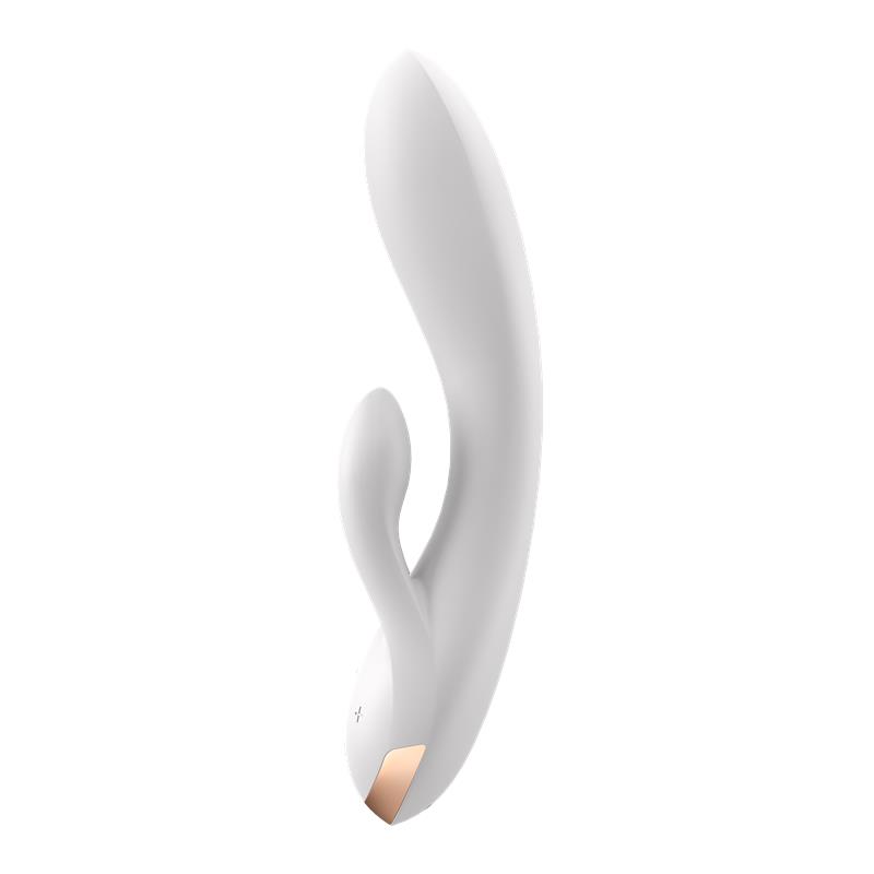 Double Flex Vibrador Punto G 3 Motores Satisfyer APP Connect Blanco - Imagen 3