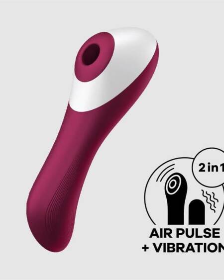 Dual Crush Vibrador y Succionador USB Rojo
