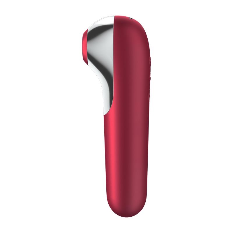 Dual Love Vibrador y Succionador de Aire Pulsado Rojo - Imagen 2