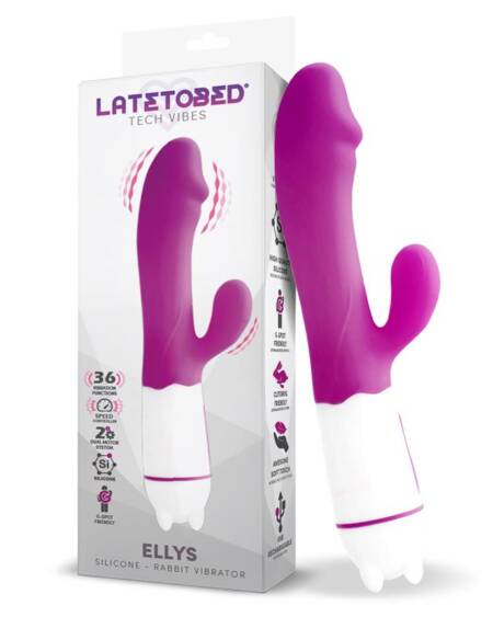 Ellys Vibrador USB 36 Funciones Silicona Púrpura