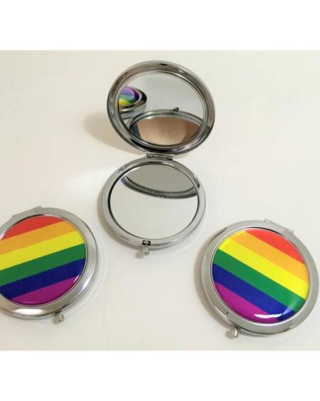 Espejo Redondo Doble Bandera LGBT+