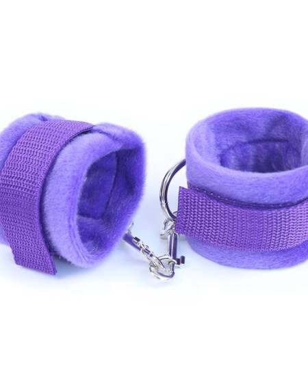 Esposas de Tela con Velcro para Muñecas con Pelo Largo Púpura