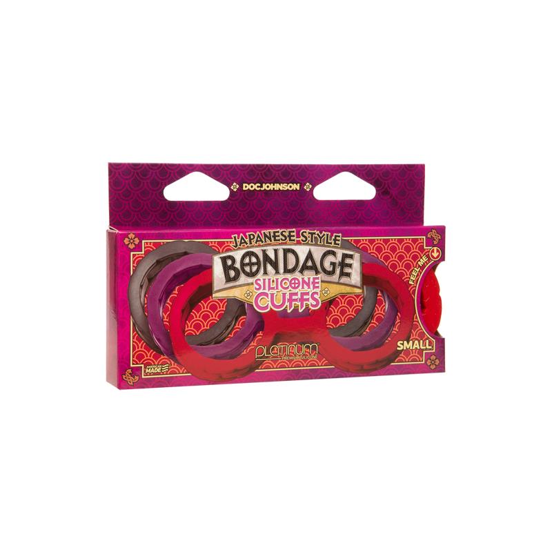 Esposas Japonesas para Bondage Silicona Premium Talla S Rojo - Imagen 2