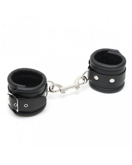 Esposas para Pies Cuero Negro 7cm