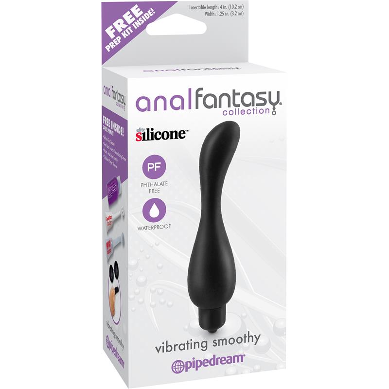 Estimulador Anal con Vibración Vibrating Smoothy Negro - Imagen 2